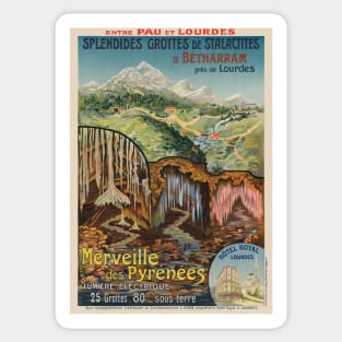 Merveille des Pyrénées France Vintage Poster 1903 Sticker